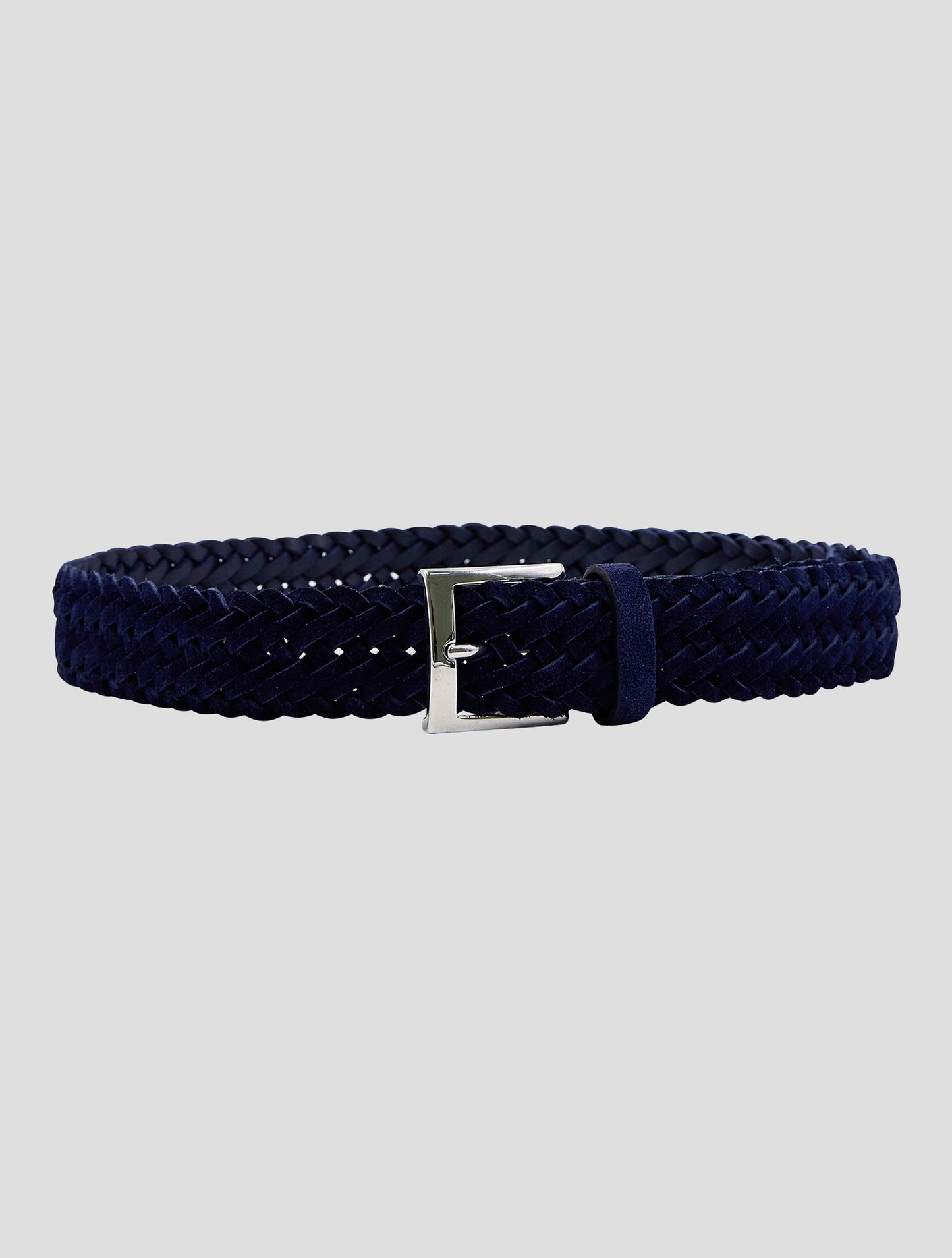 Kiton Blue Leather Suede Belt