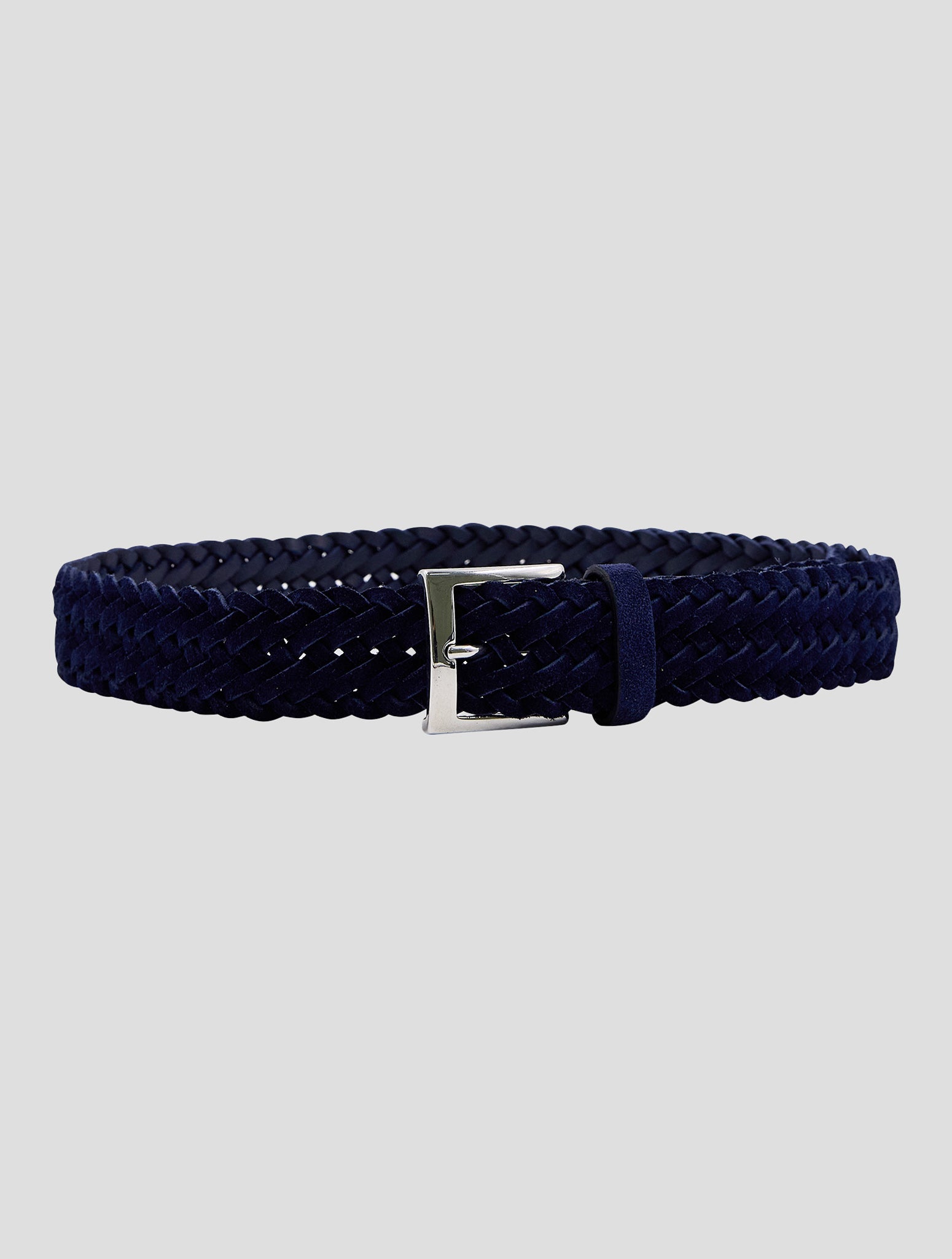 Kiton Blue Leather Suede Belt