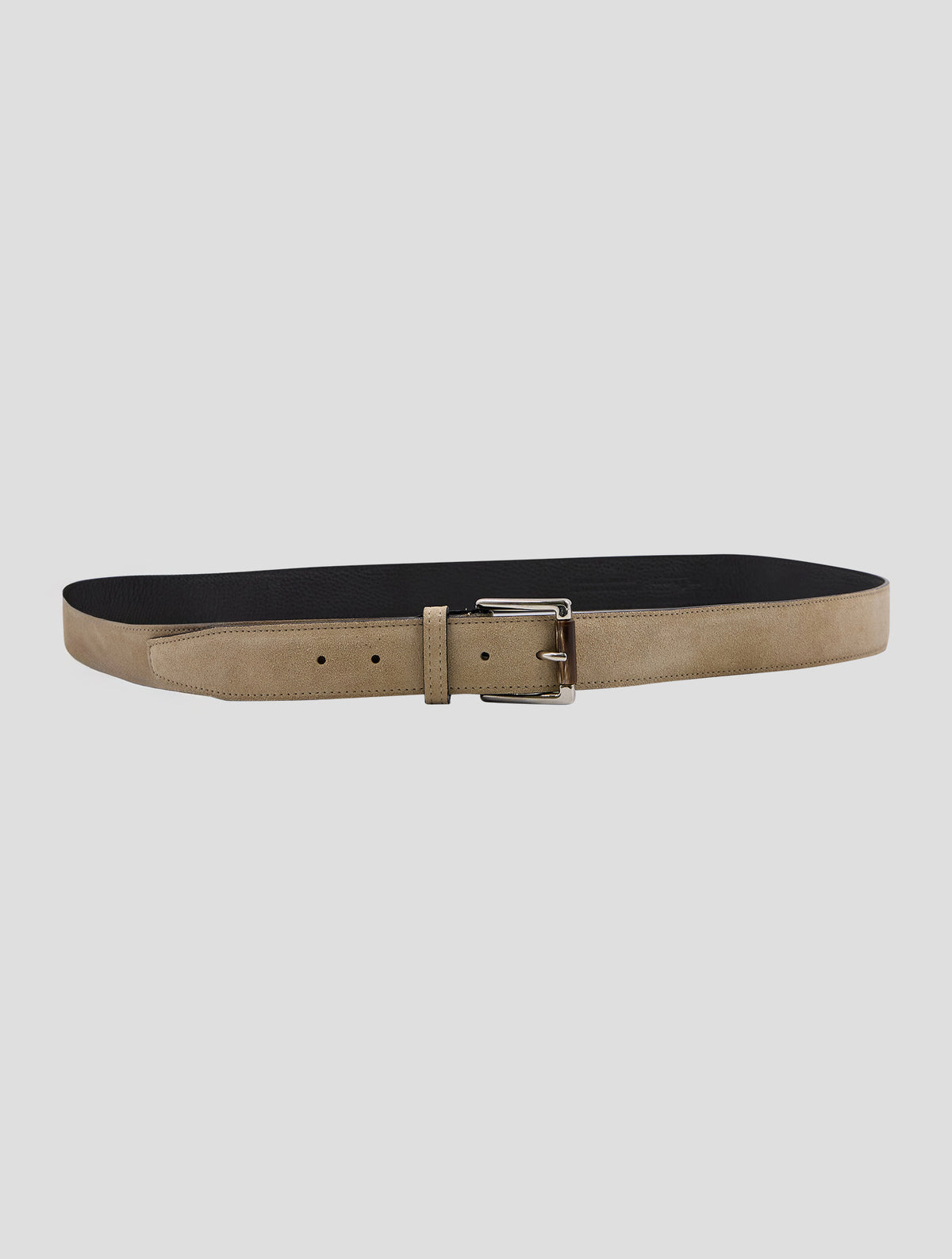 Kiton Beige Leather Suede Belt