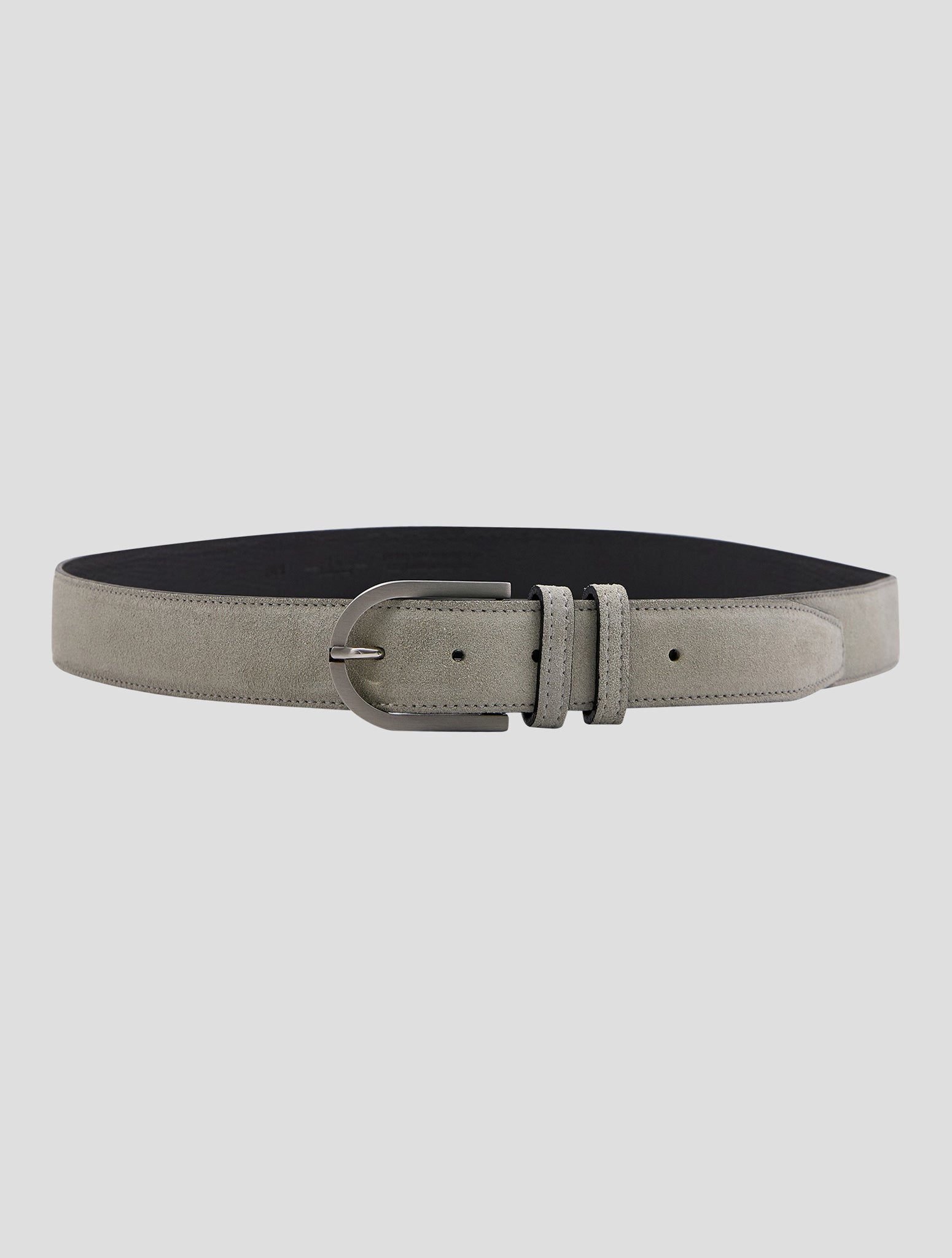 Kiton Light Beige Leather Suede Belt