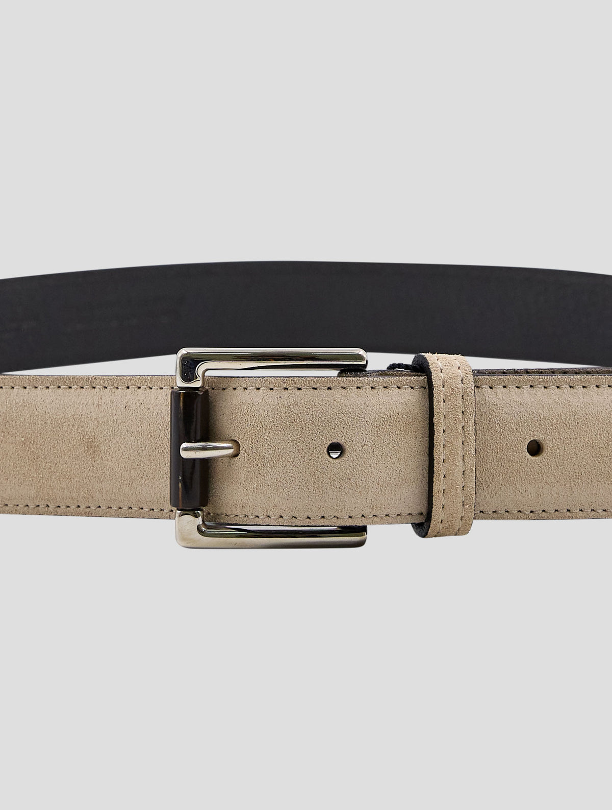 Kiton Brown Leather Suede Belt
