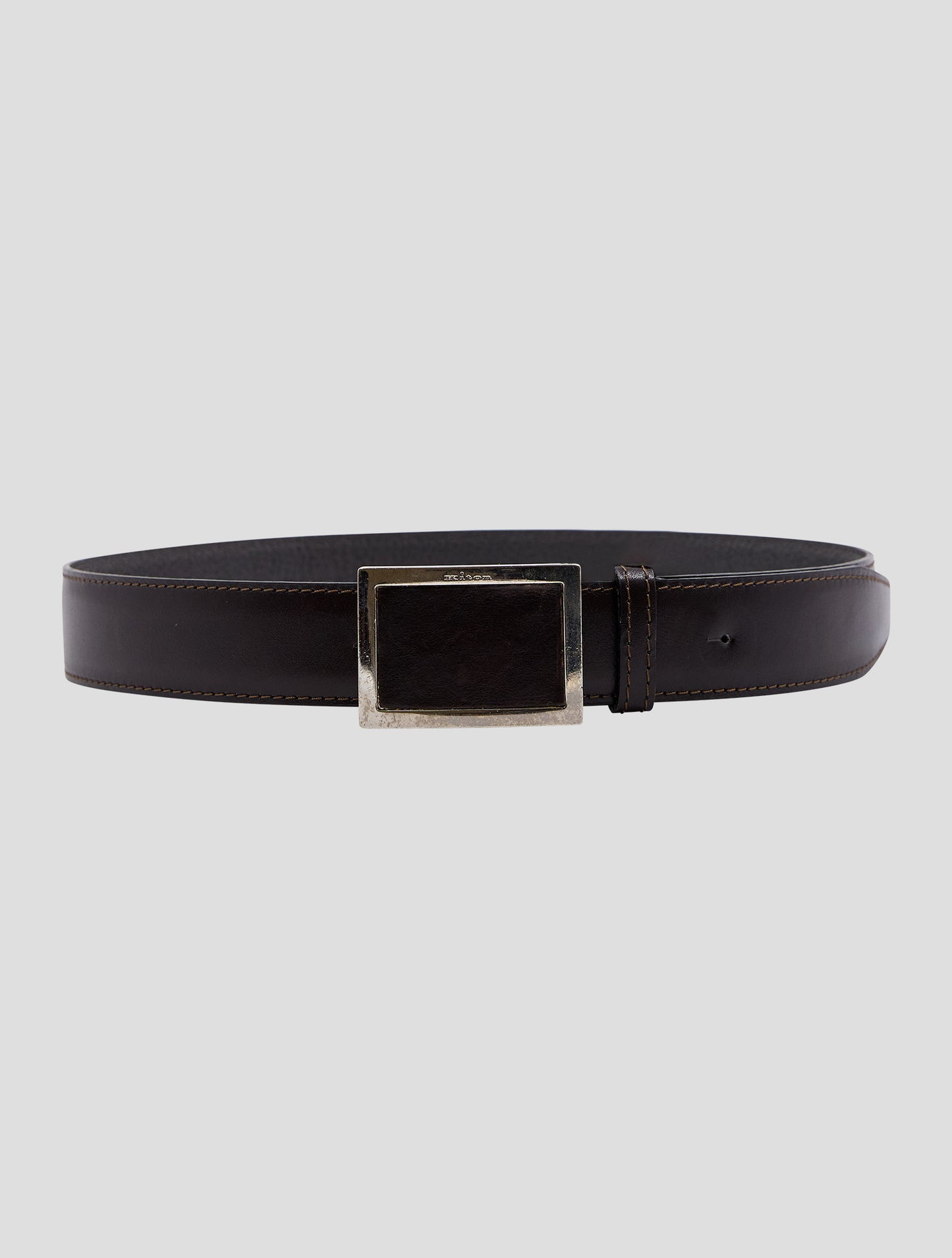 Kiton Dark Brown Leather Belt