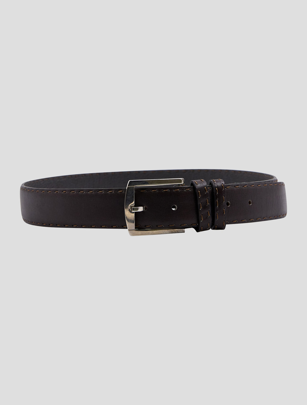 Kiton Dark Brown Leather Belt