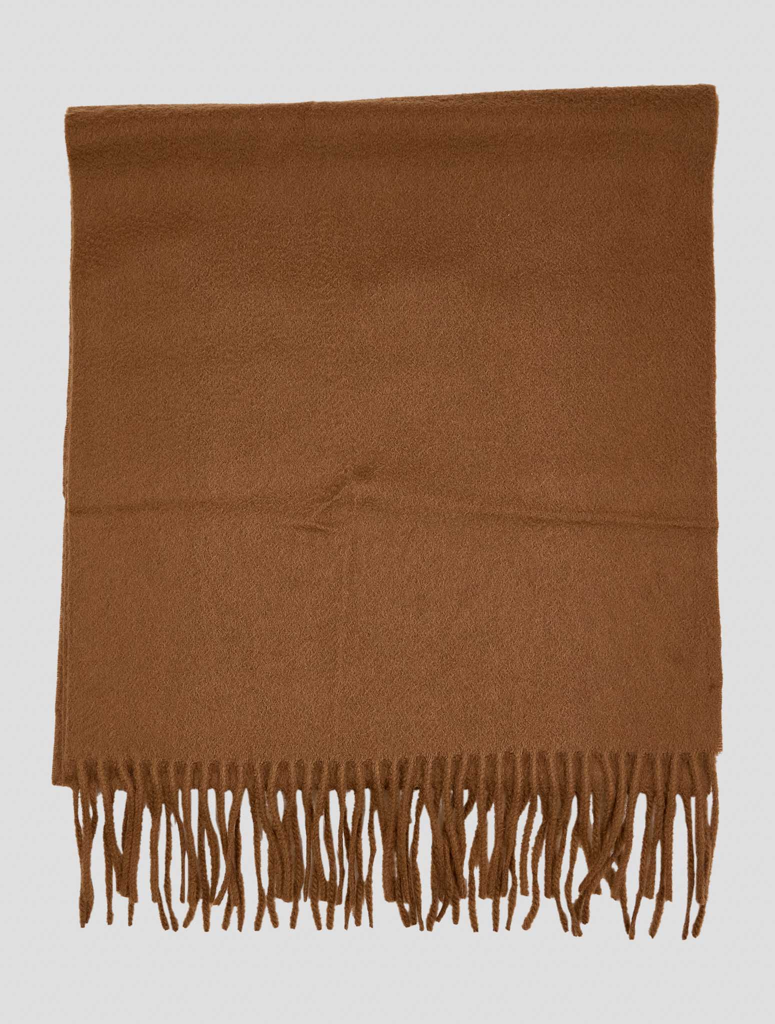 Kiton Brown Cashmere Scarf 37x180