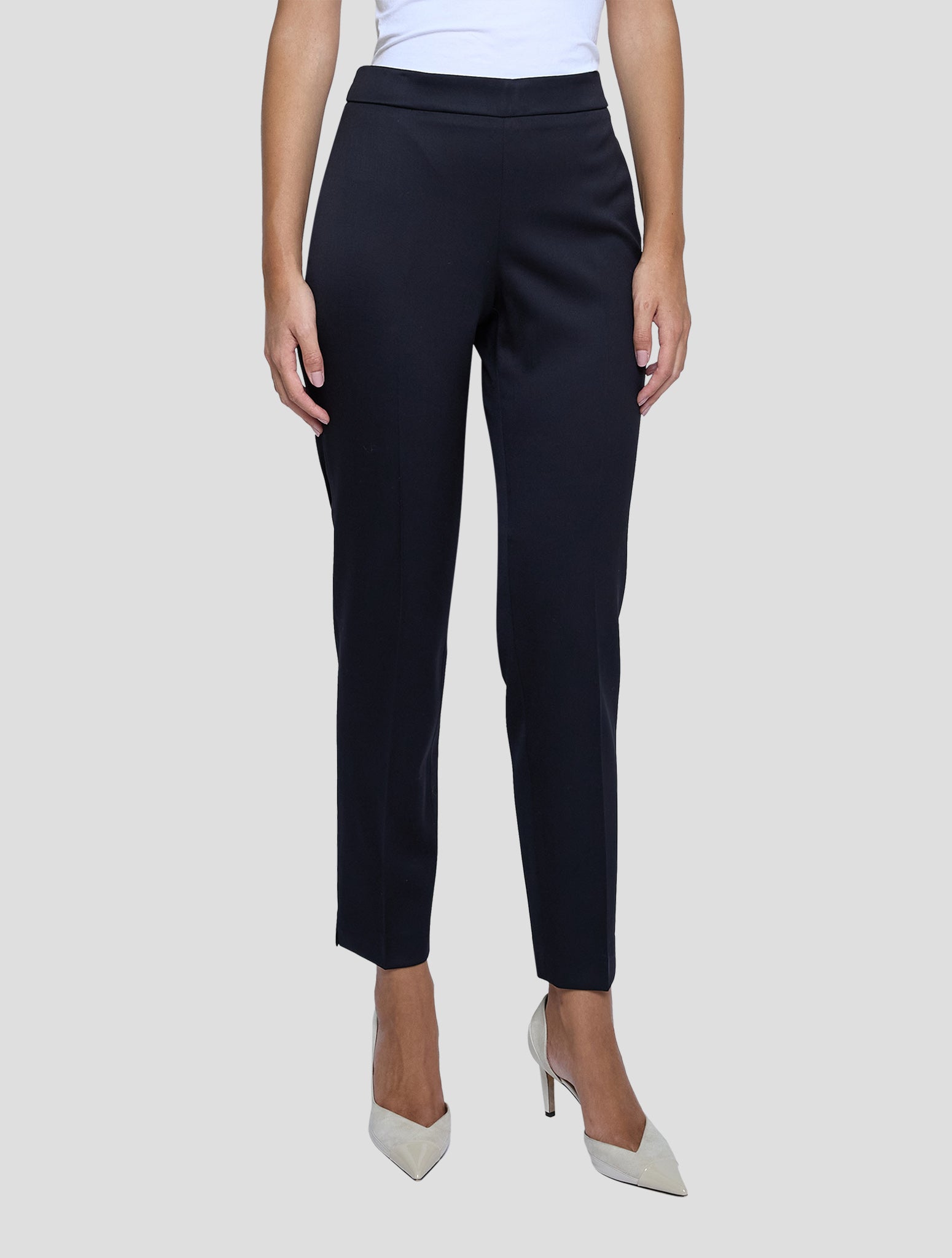 Kiton Black Virgin Wool Ea Pants Women