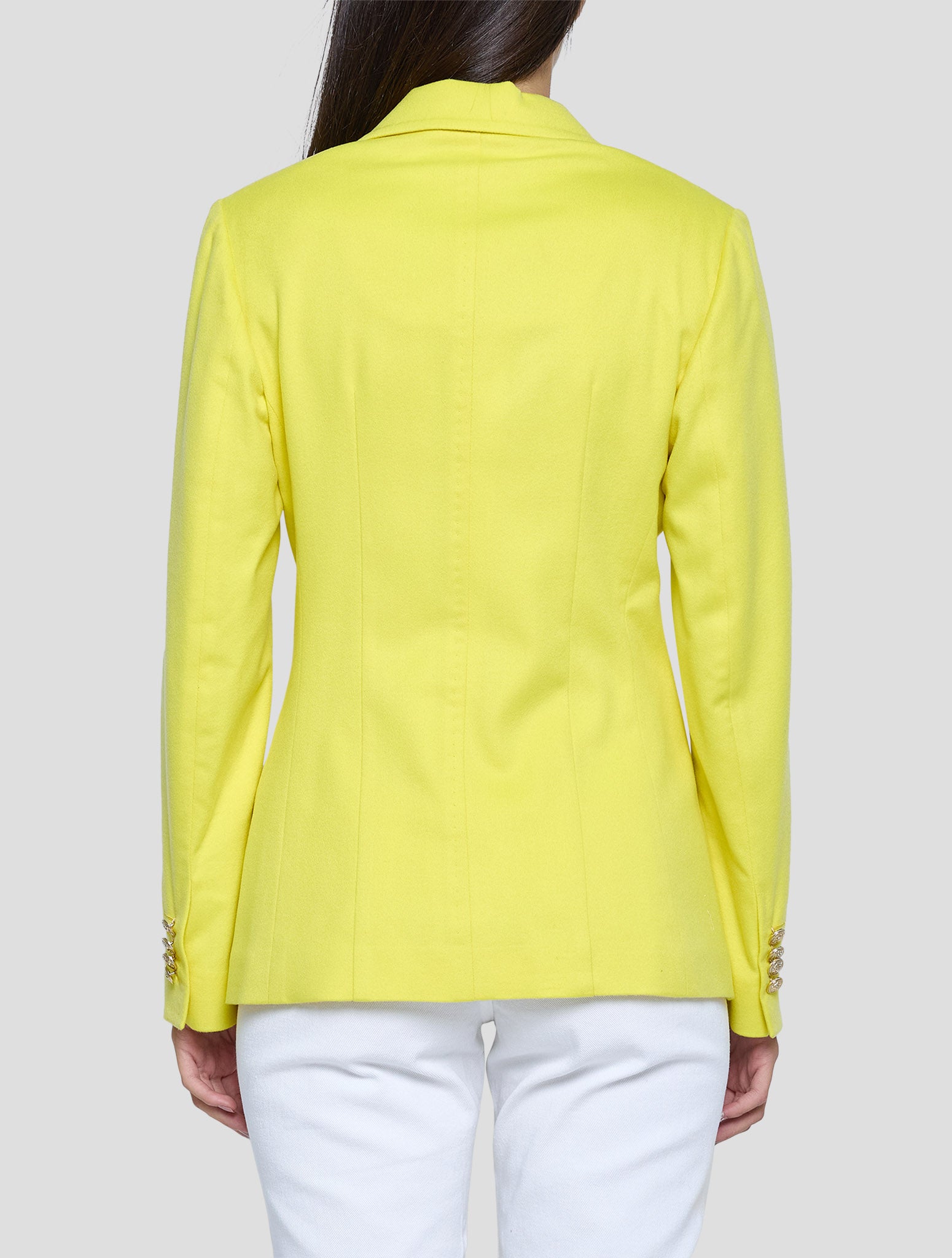 Kiton Yellow Cashmere Blazer Women