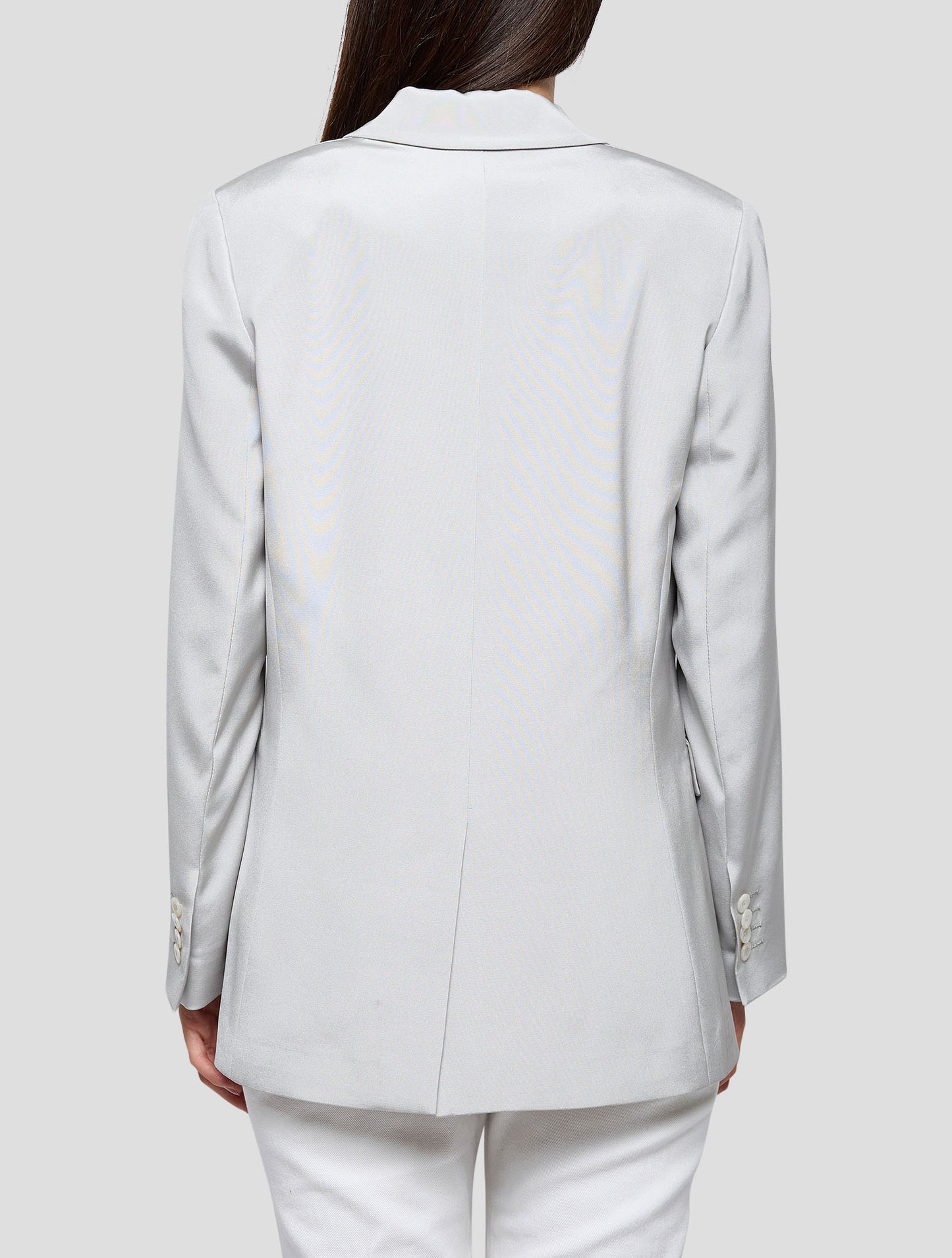 Kiton Gray Silk Cashmere Blazer Women