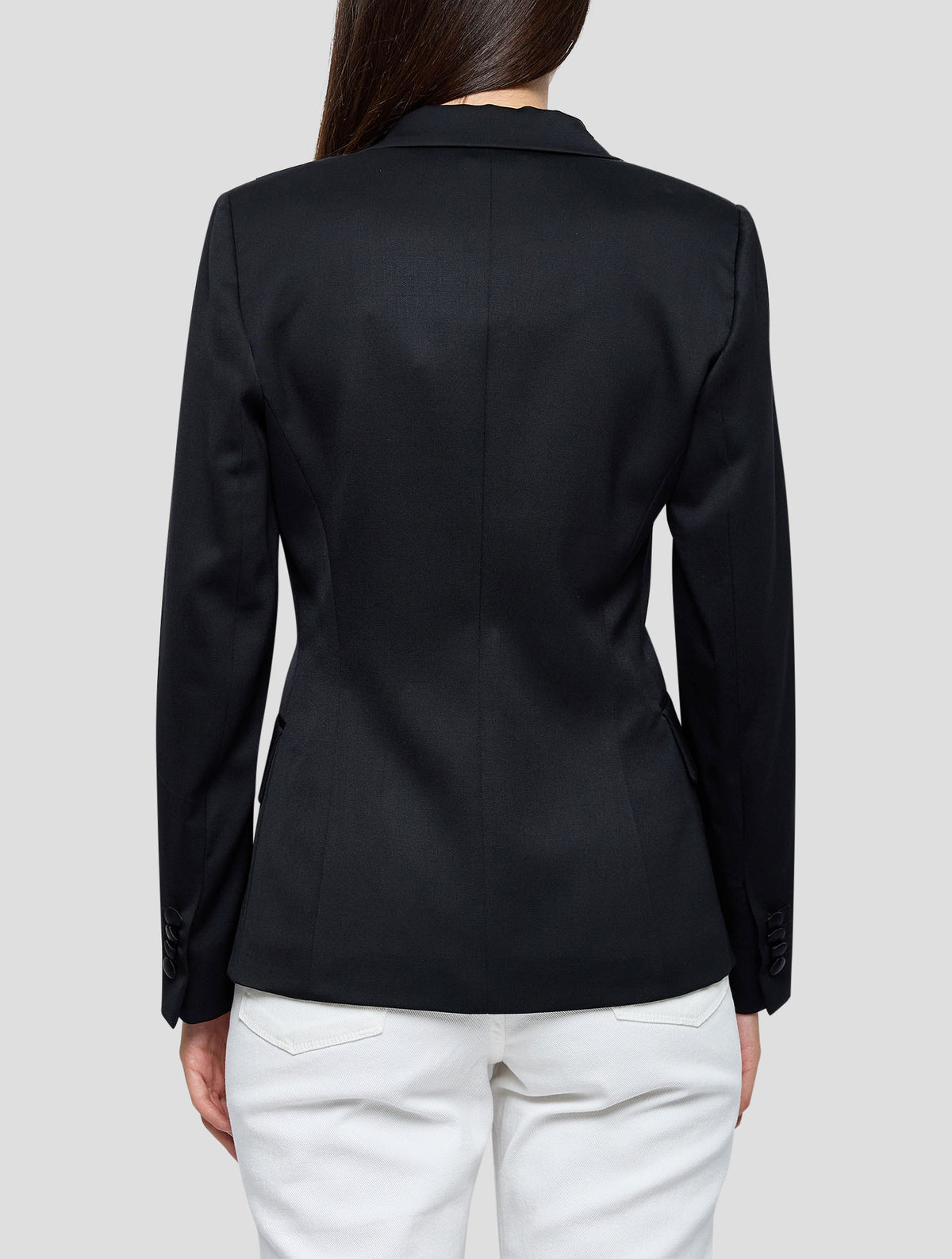 Kiton Black Virgin Wool Ea Blazer Women