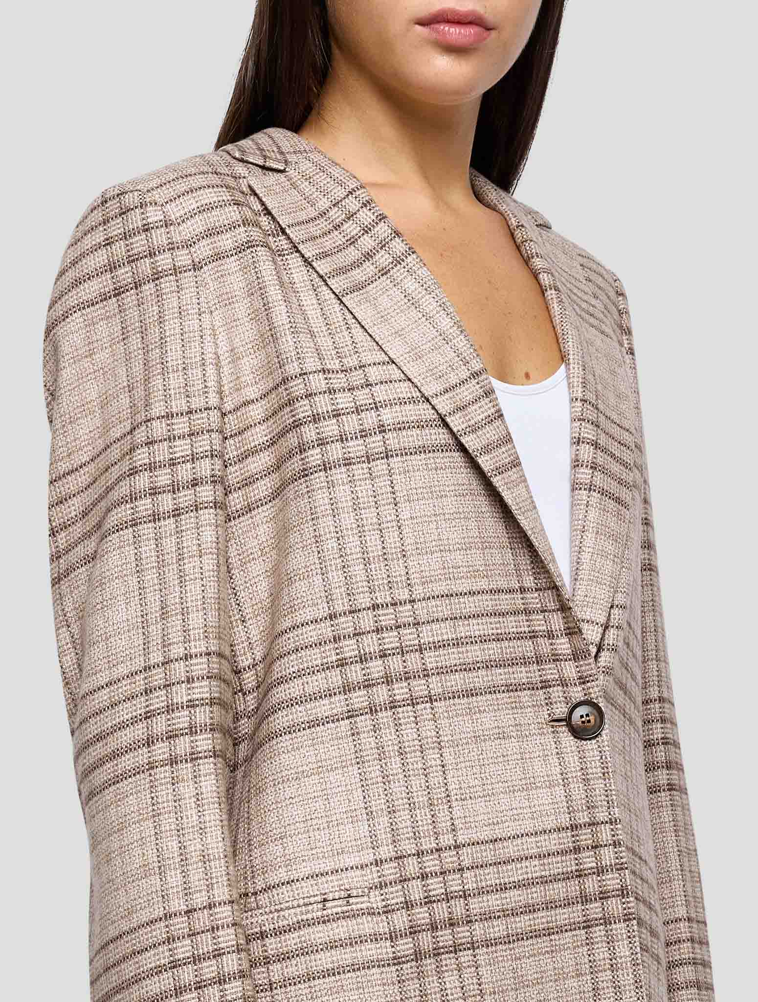 Kiton Brown Silk Cashmere Blazer Women