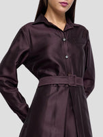 Kiton Brown Silk Cotton Dress Women