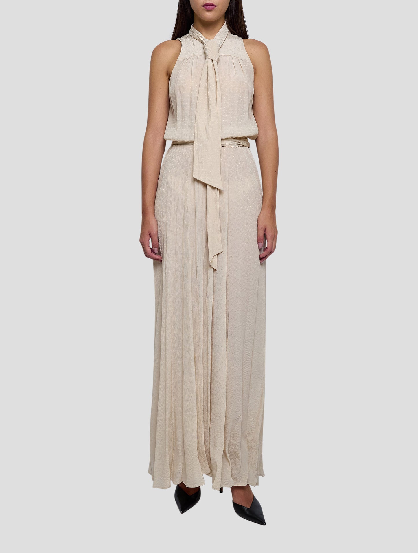 Kiton Beige Silk Dress Women