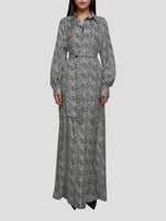 Kiton Black White Silk Dress Women
