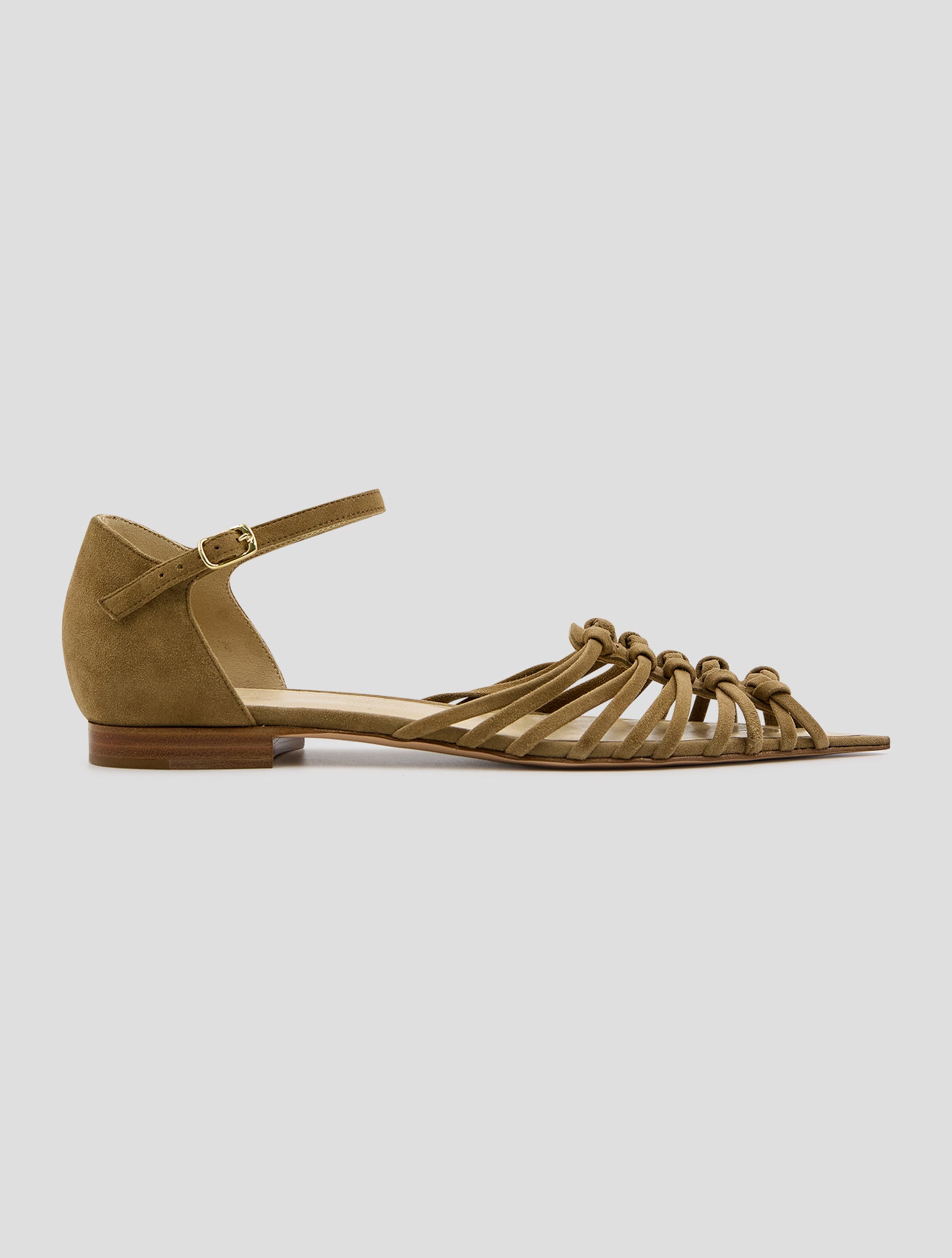 Kiton Brown Leather Suede Sandals Women