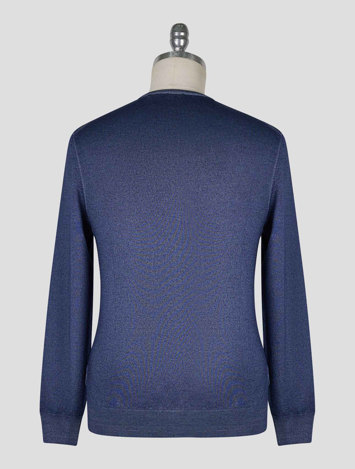 Kiton Blue Wool Sweater Crewneck