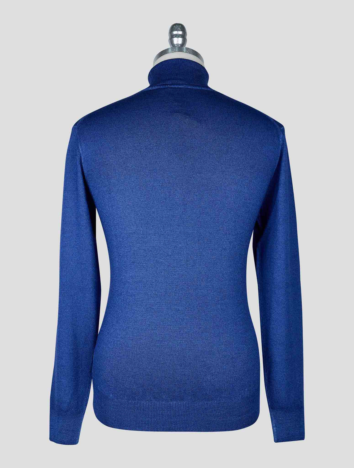 Kiton Blue Wool Sweater Turtleneck
