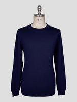 Kiton Blue Wool Sweater Crewneck