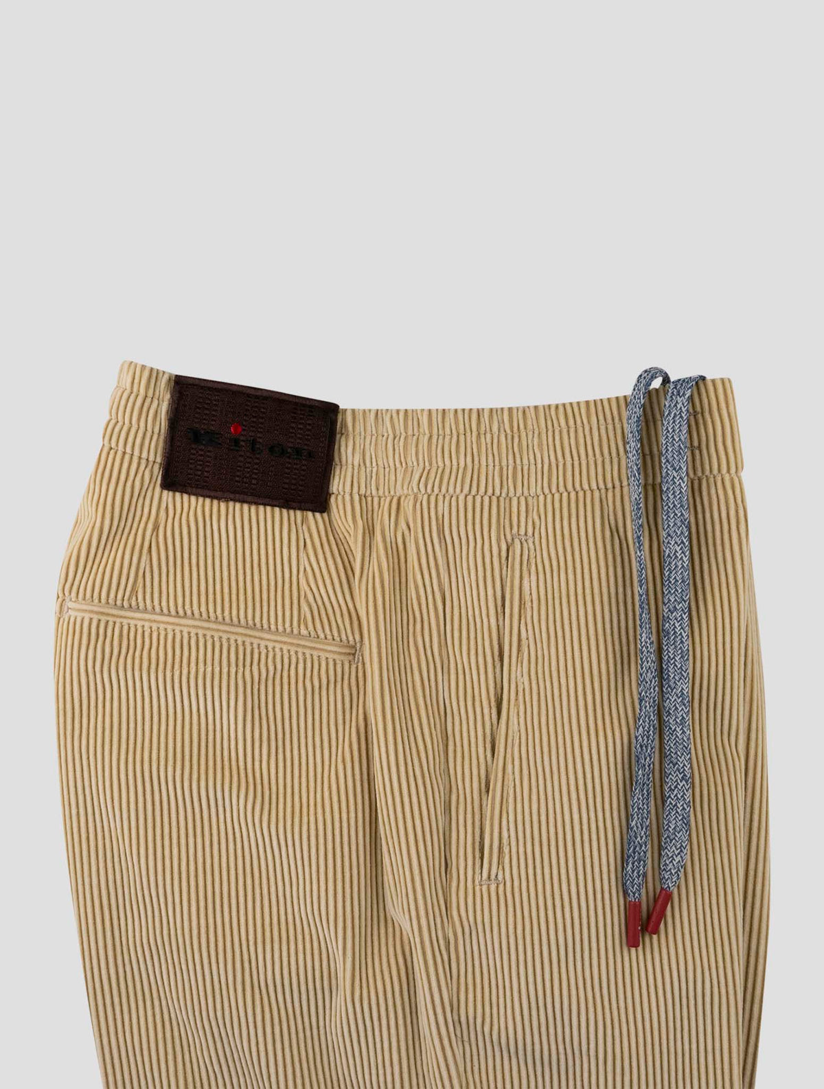 Kiton Beige Cotton Velvet Pants