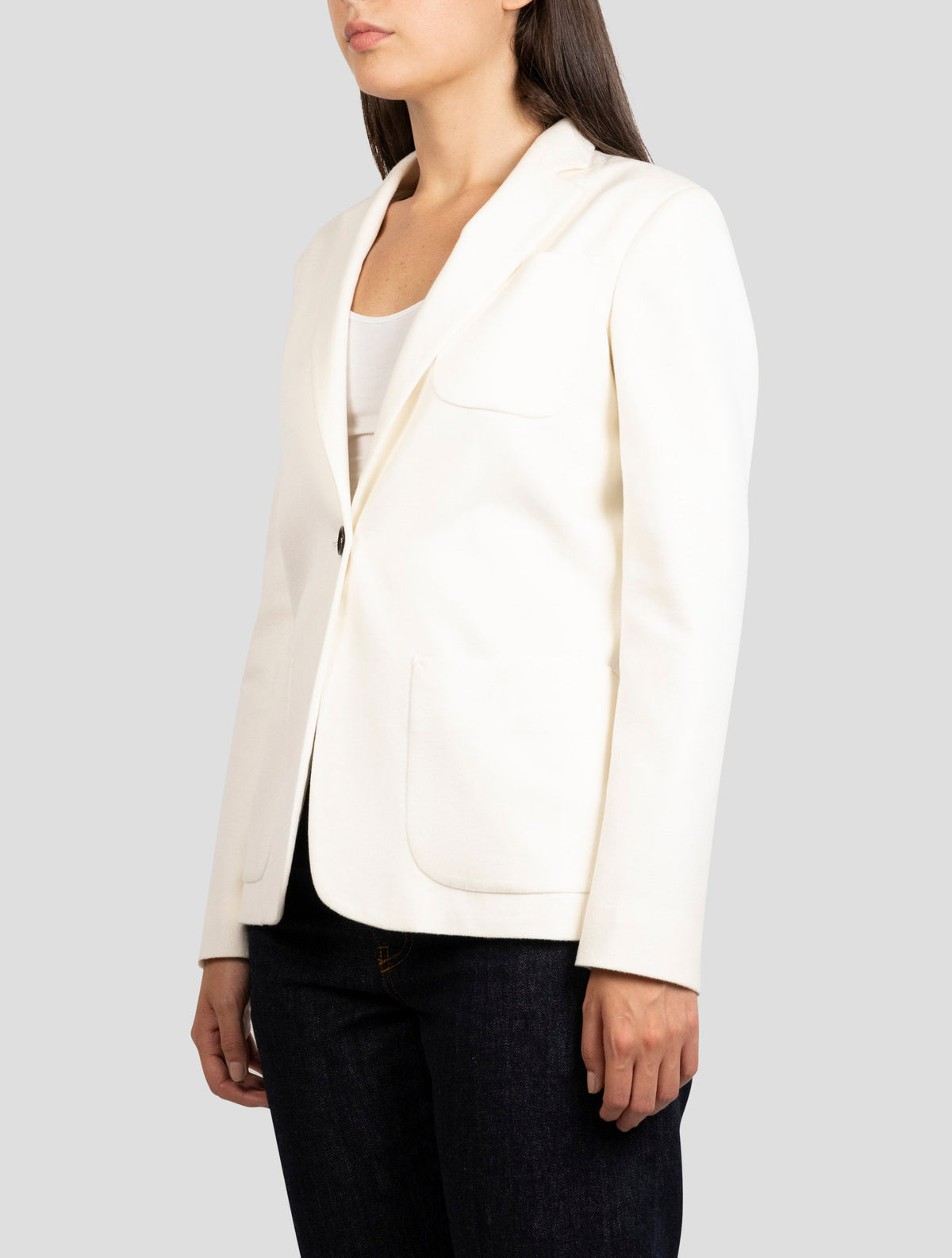 Kiton White Cashmere Blazer