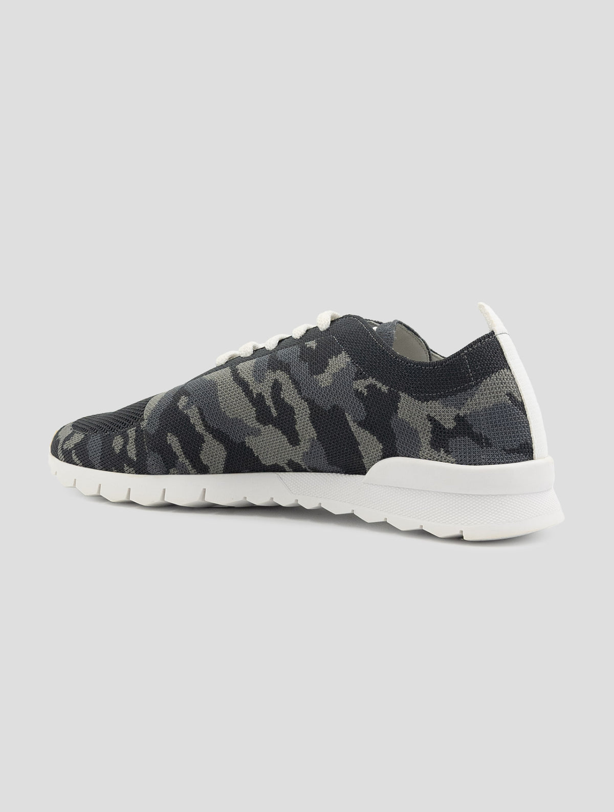 Kiton Gray Cotton Ea Sneakers