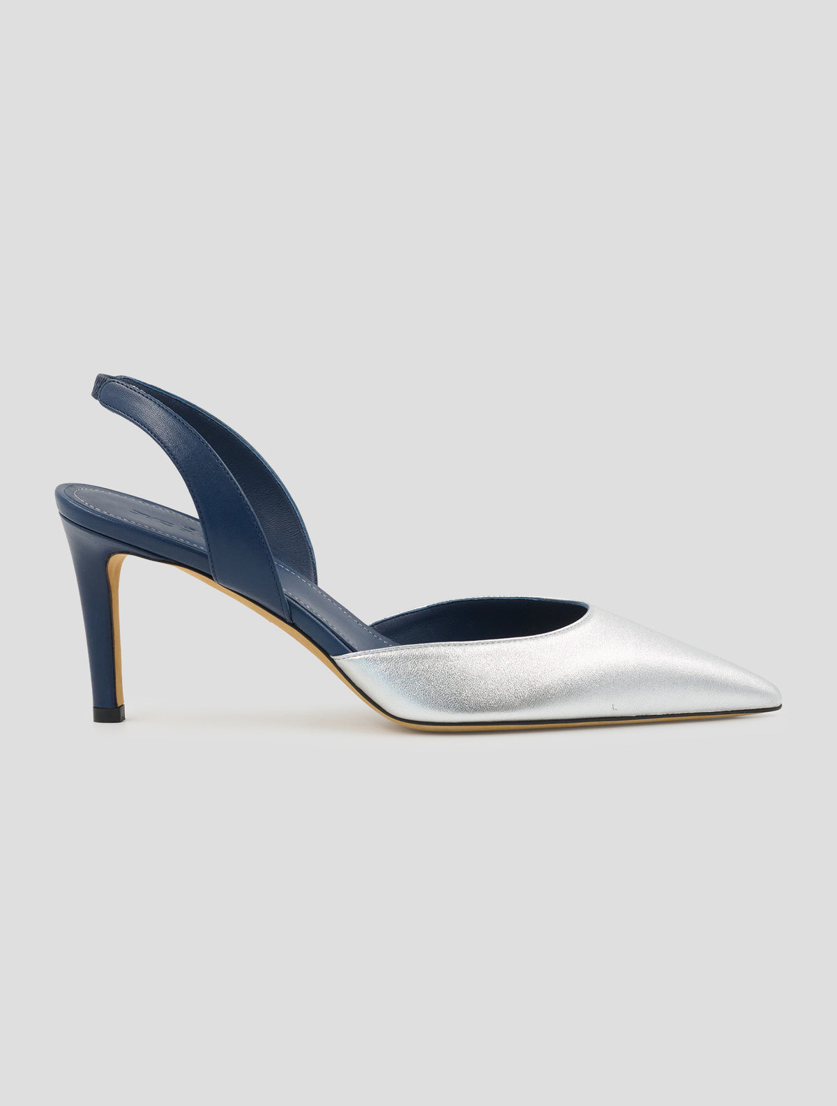 Kiton Blue Silver Leather  Decollete