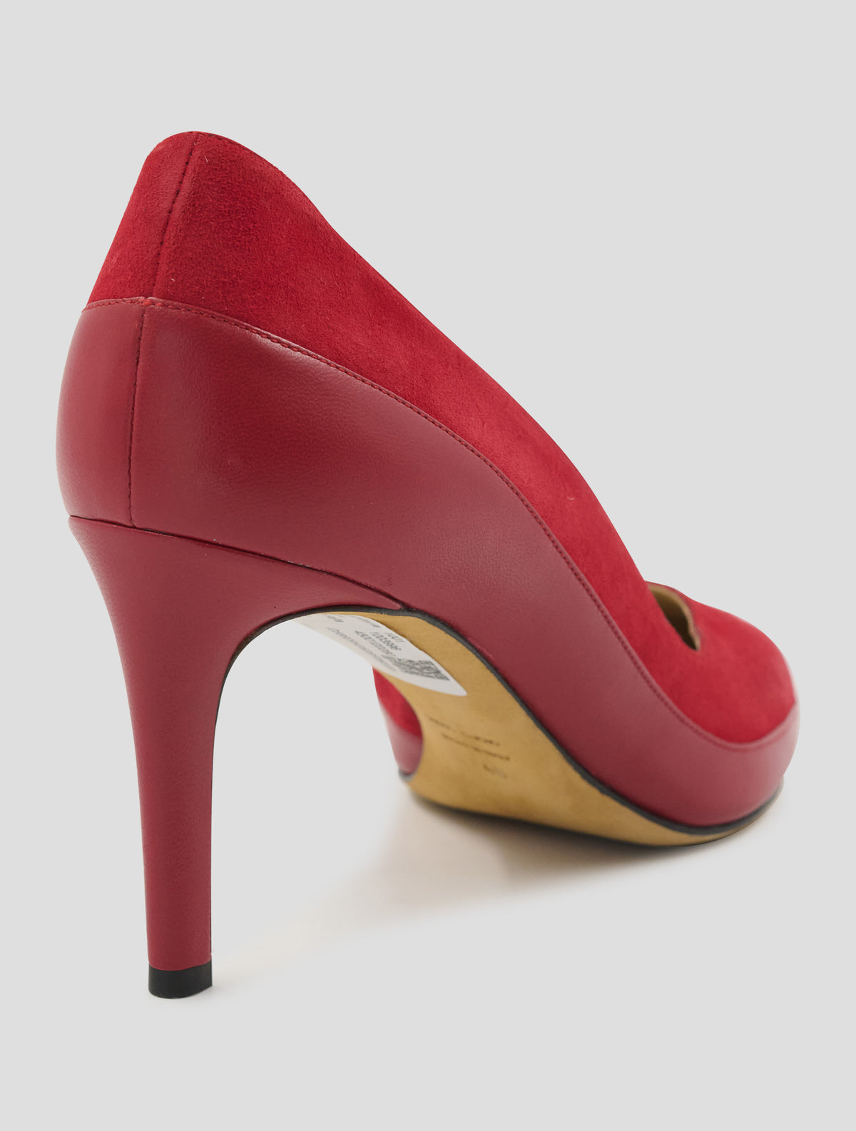 Kiton Red Leather Suede Leather  Decollete