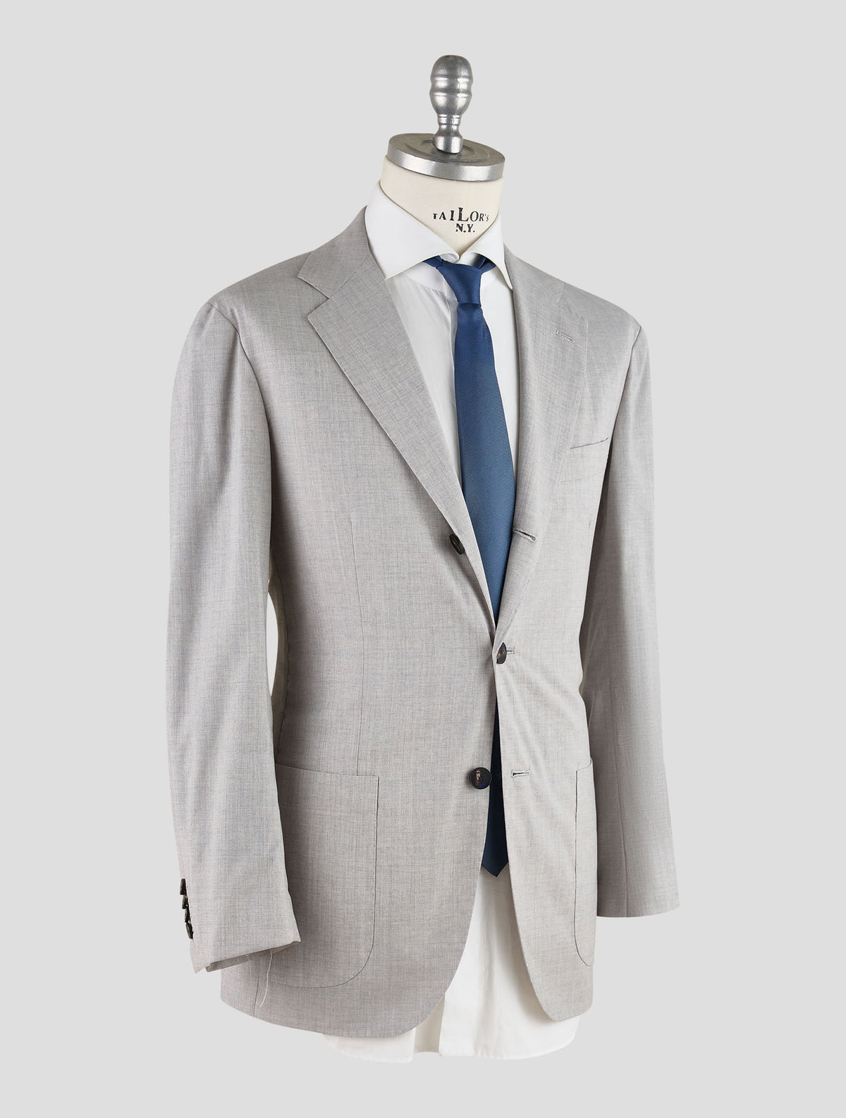 Kiton Knt Light Gray Virgin Wool Ea