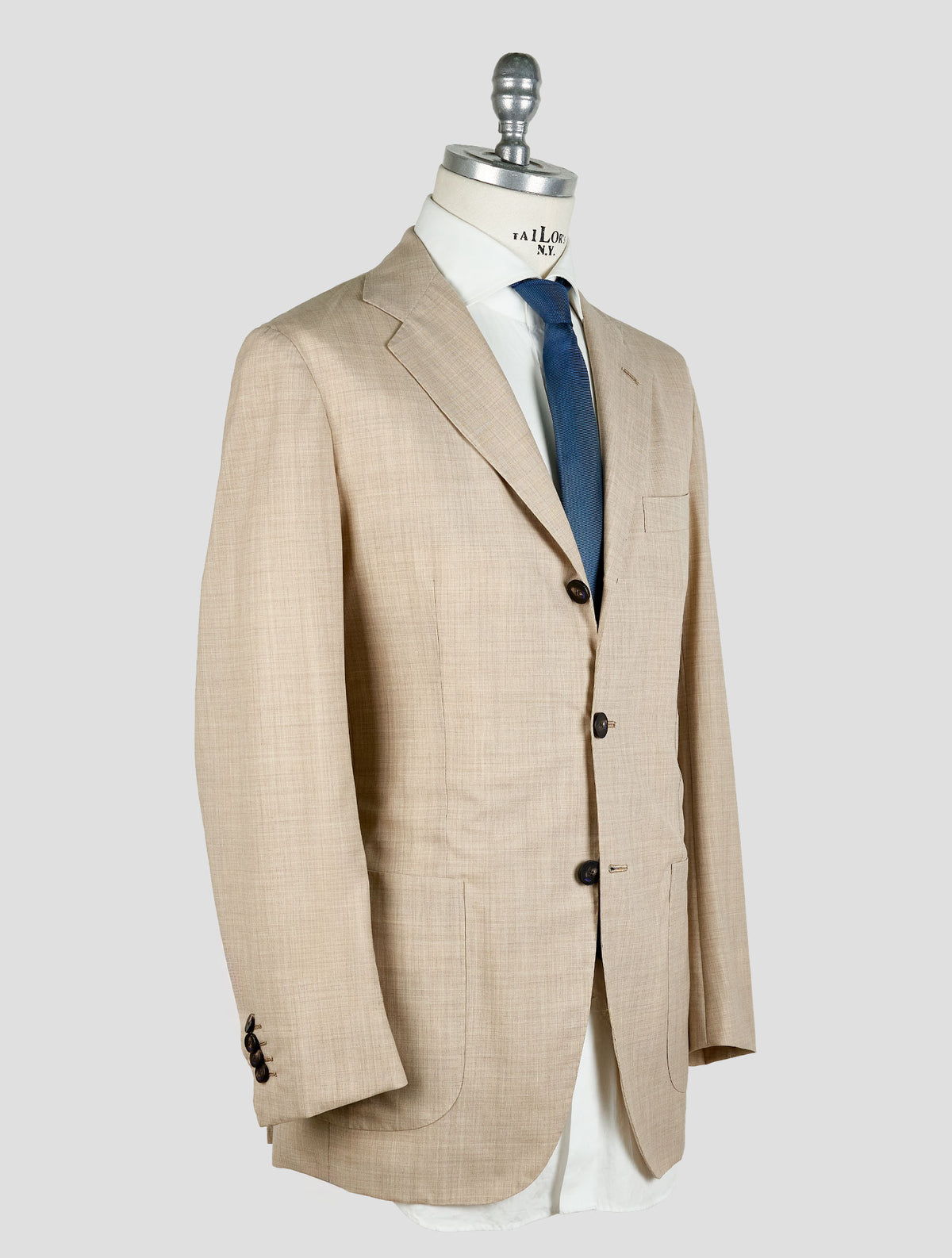 Kiton Knt Beige Virgin Wool Suit
