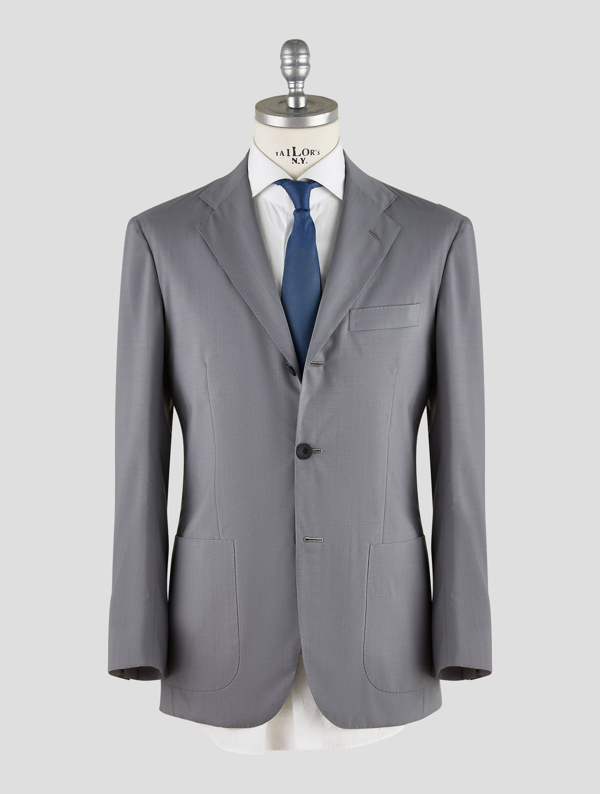Kiton Knt Gray Virgin Wool Suit