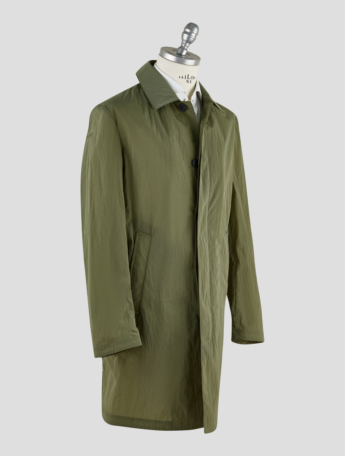 Kiton Knt Green Pa Overcoat
