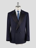 Kiton Knt Dark Blue Virgin Wool Ea Blazer
