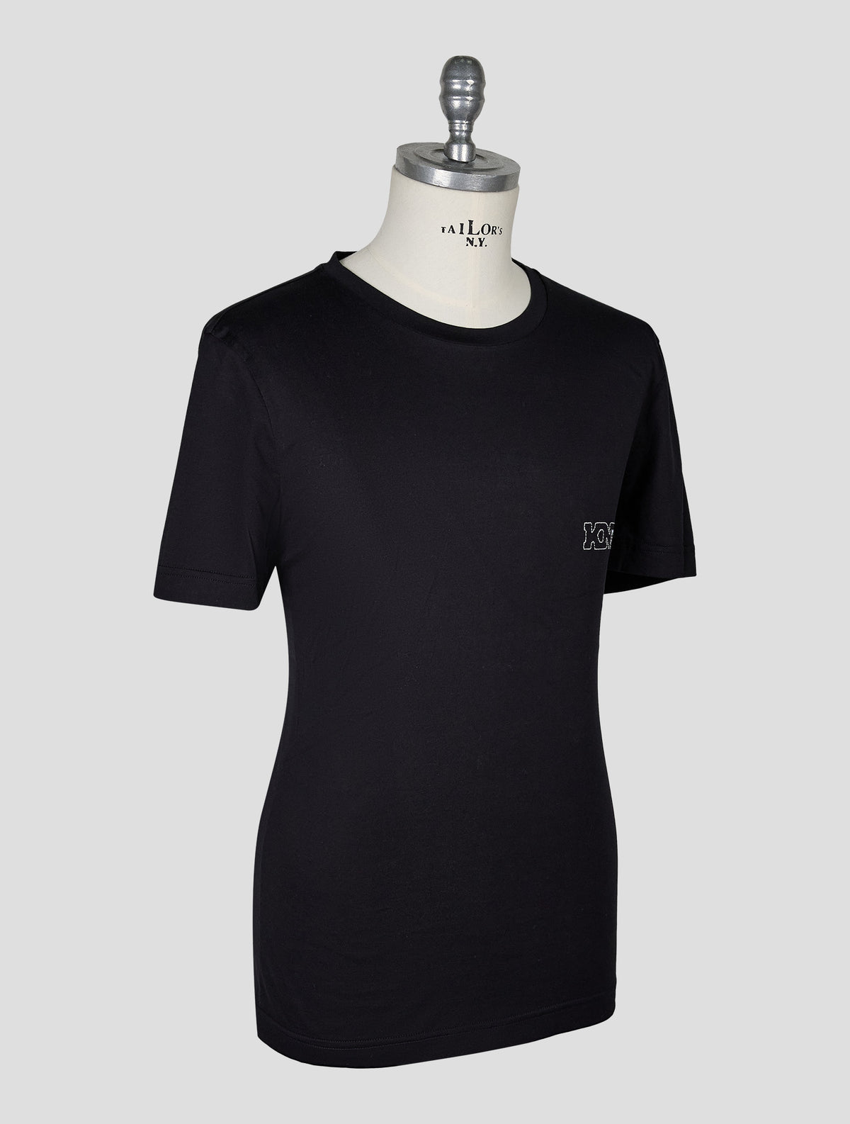 Kiton Knt Black Cotton T-Shirt