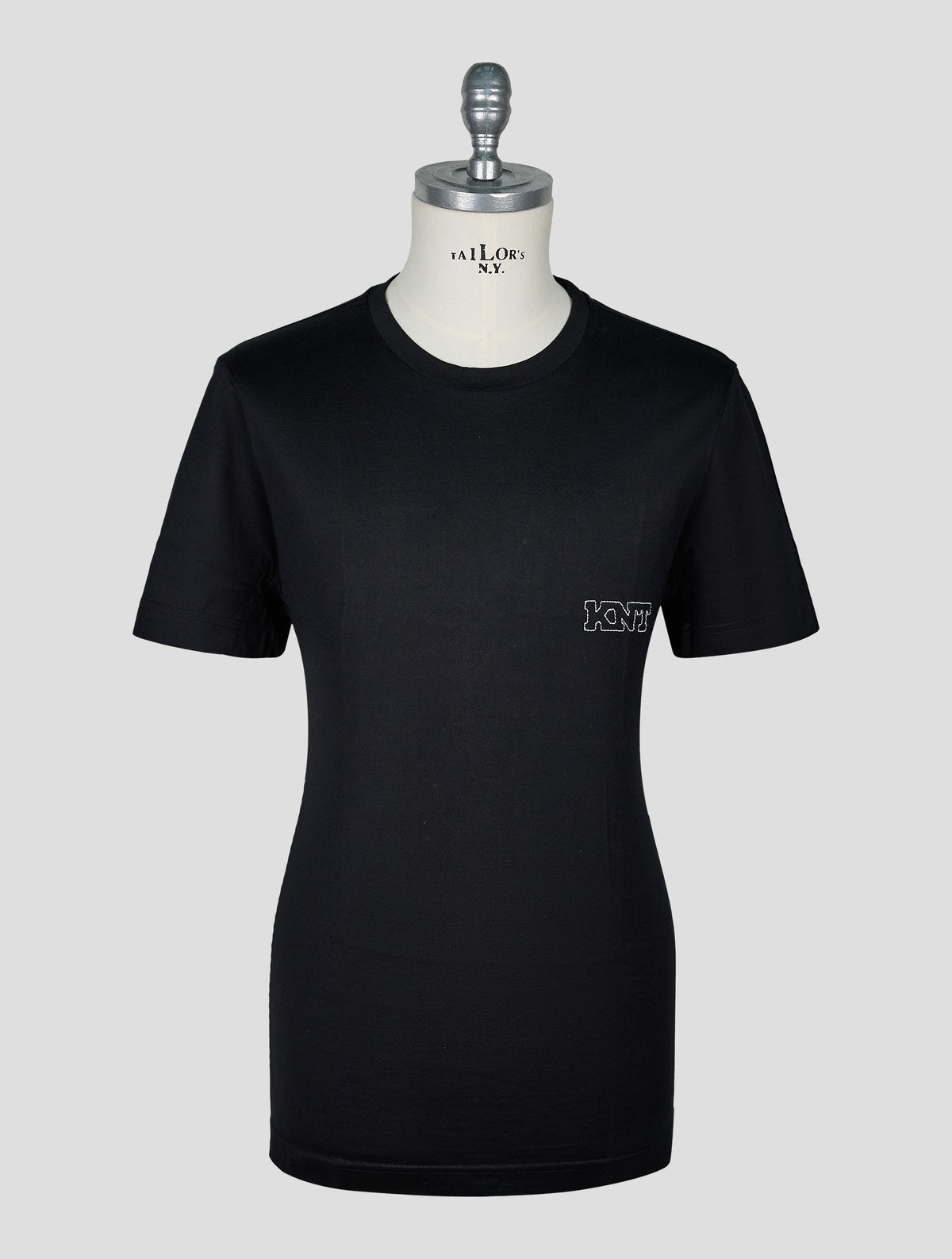 Kiton Knt Black Cotton T-Shirt