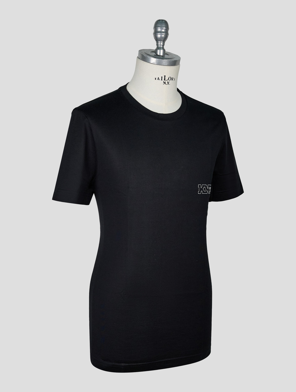 Kiton Knt Black Cotton T-Shirt