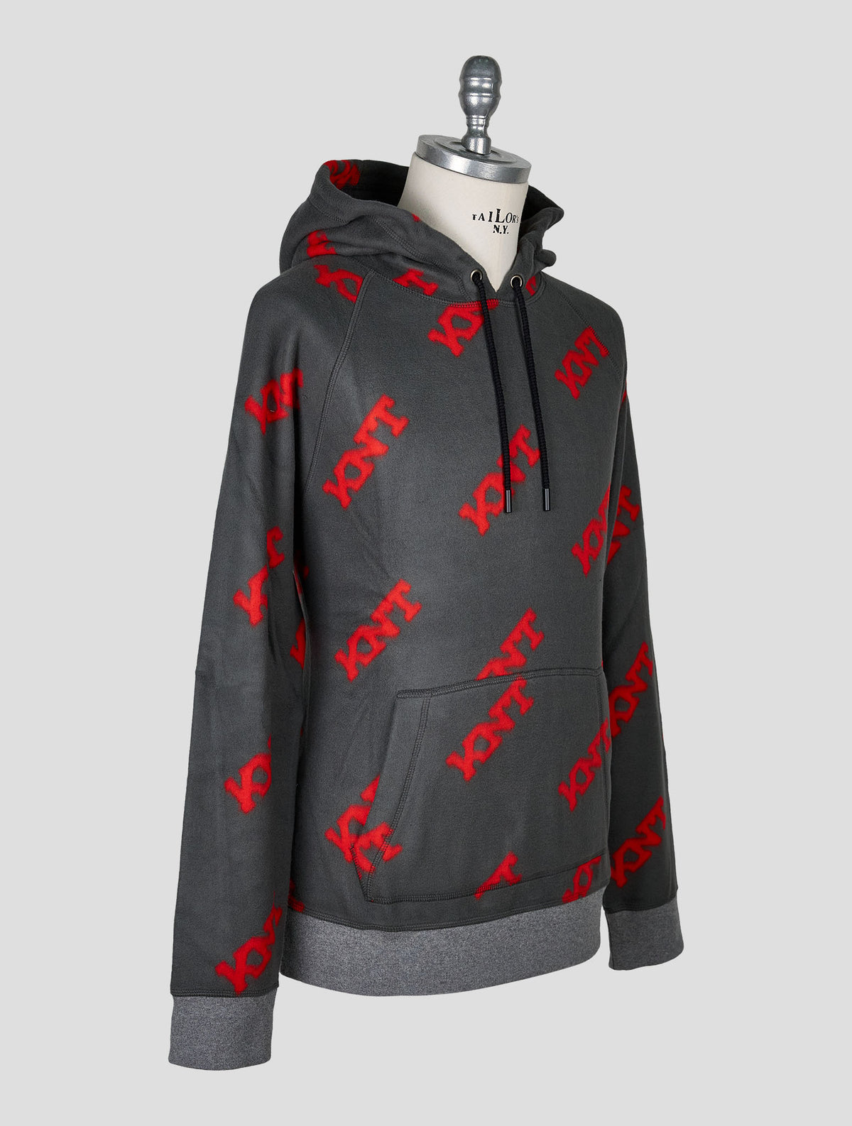 Kiton Knt Gray Red Pa Sweater Hoodie