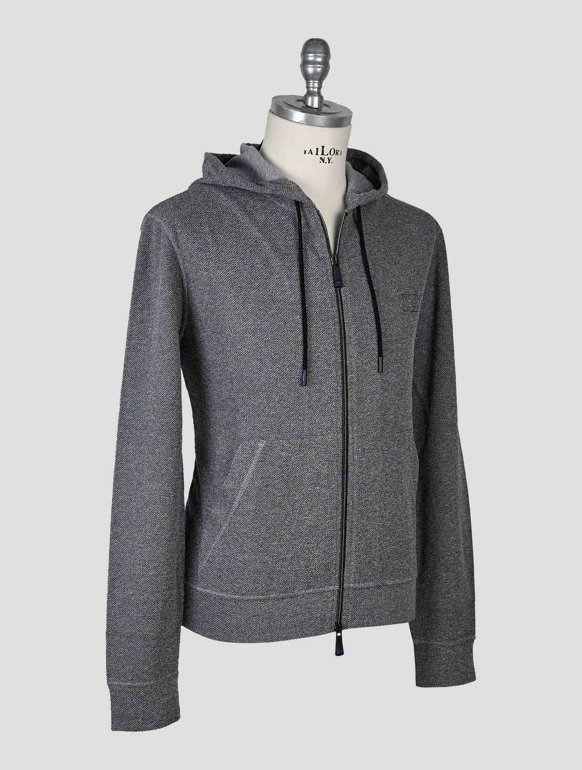 Kiton Knt Gray Cotton Pa Sweater Full Zip