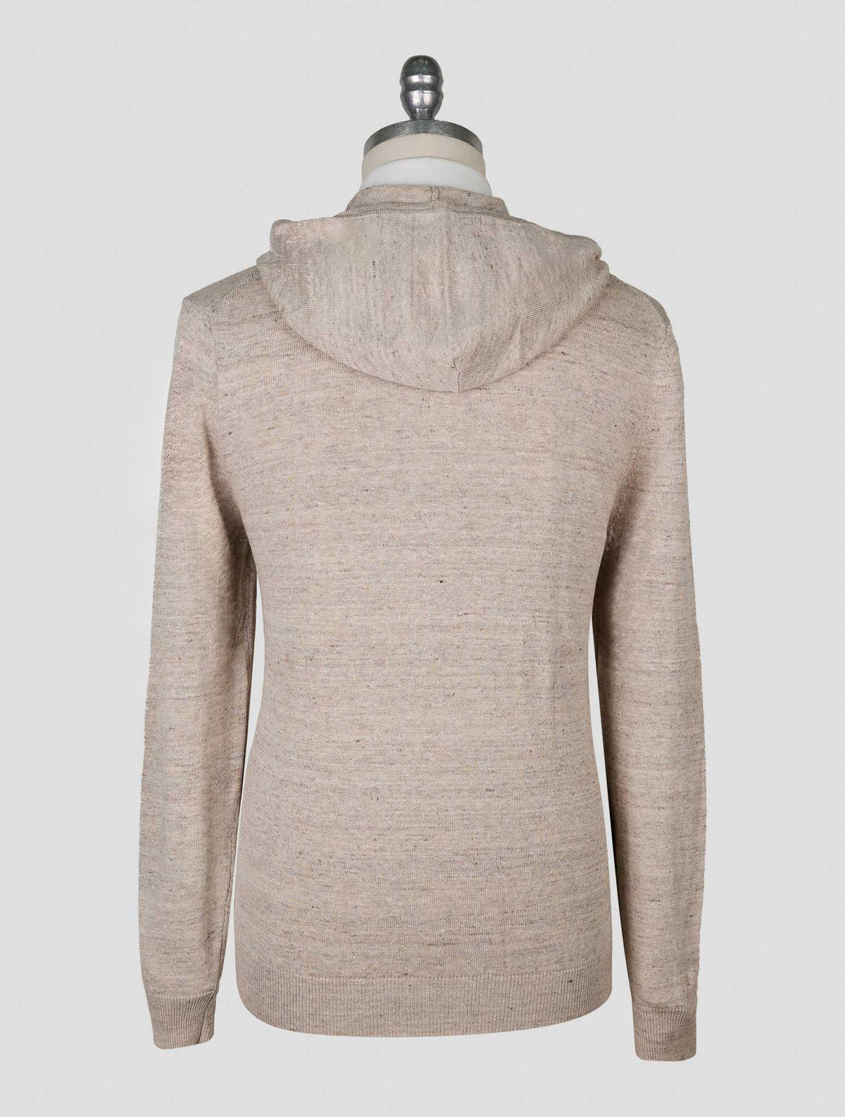 Kiton Knt Taupe Linen Cotton Sweater Full Zip