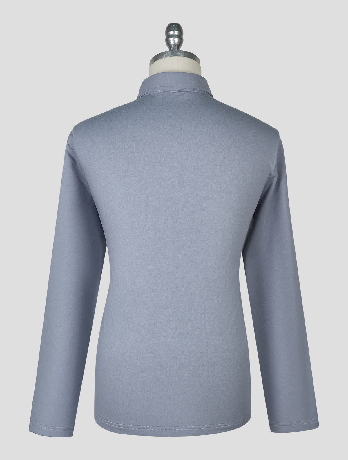 Kiton Knt Gray Cotton Ea Sweater Polo