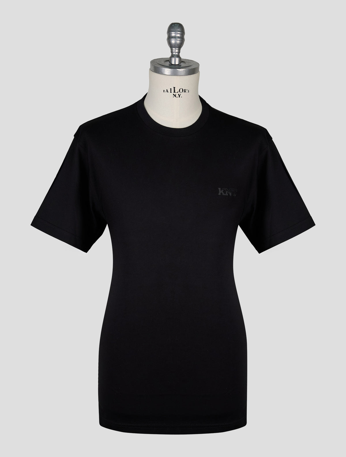 Kiton Knt Black Cotton T-Shirt