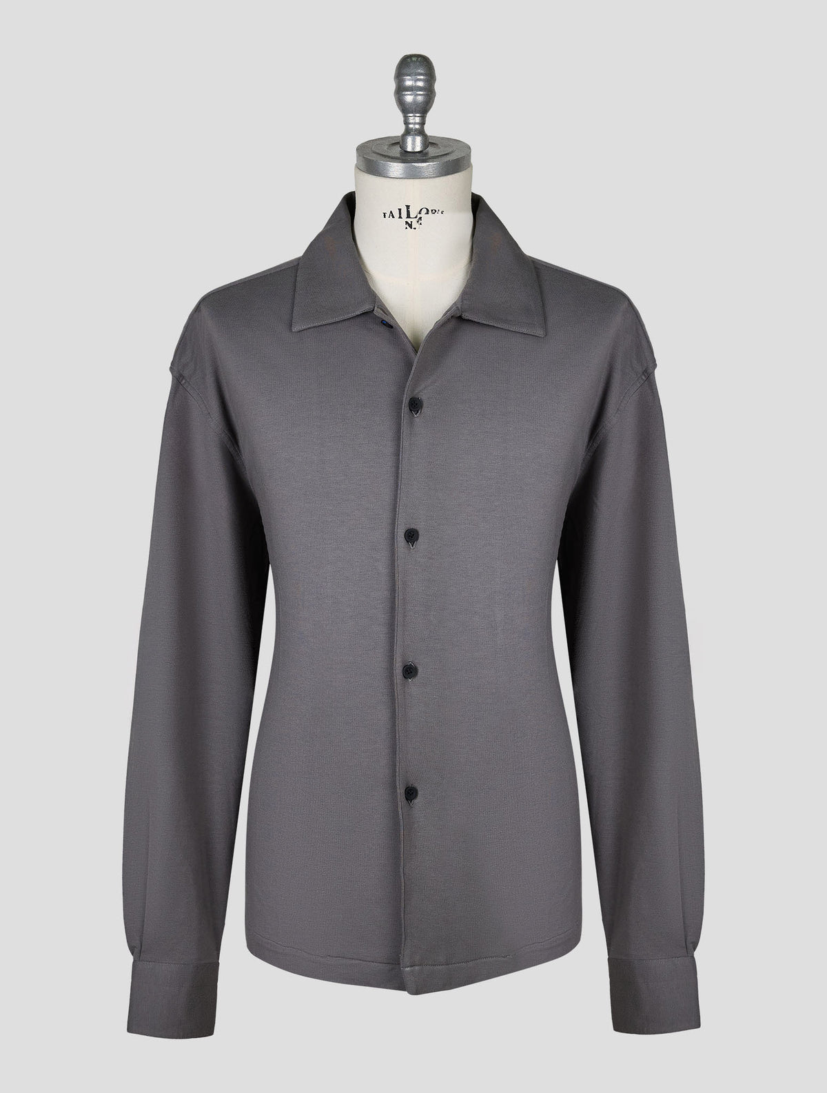 Kiton Knt Taupe Cotton Ea Shirt