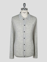 Kiton Knt Gray Virgin Wool Silk Shirt