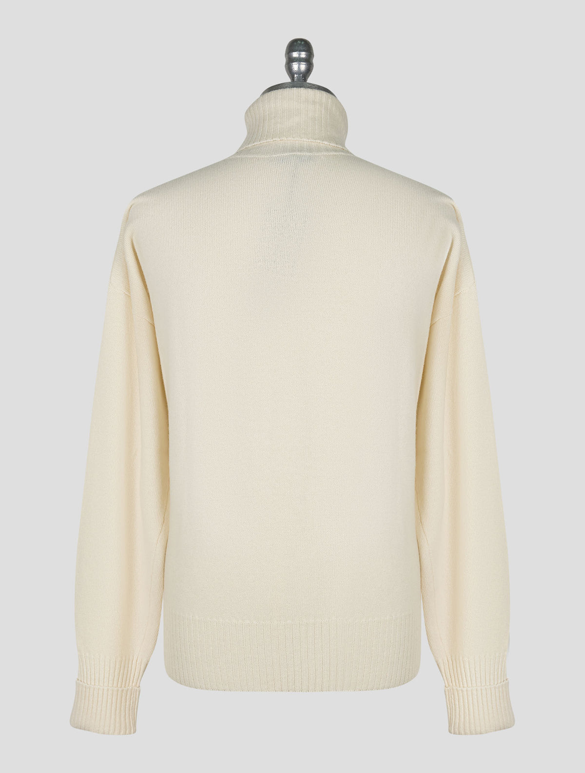 Kiton Knt White Virgin Wool Sweater Turtleneck