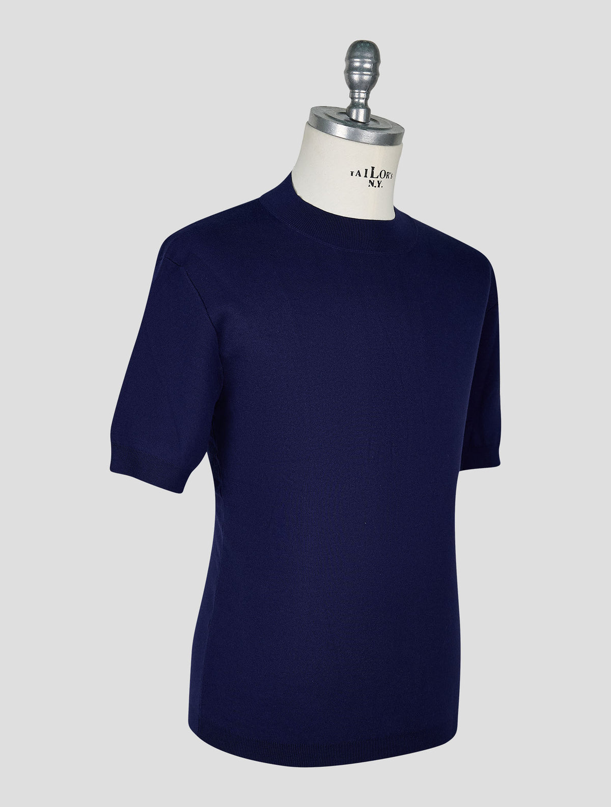 Kiton Knt Blue Cotton T-Shirt