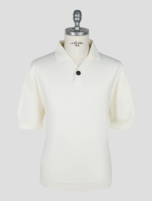 Kiton Knt White Cotton Polo
