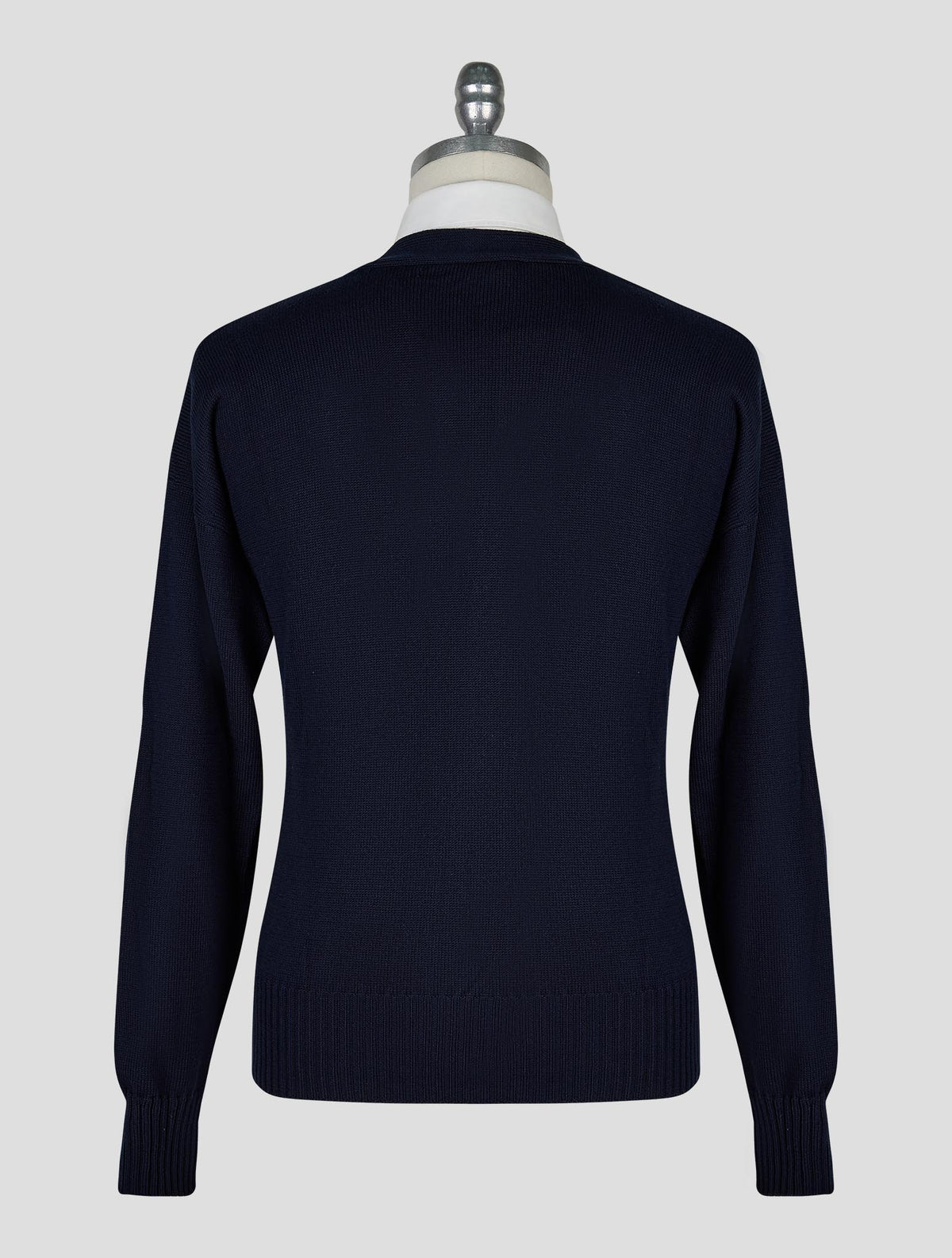 Kiton Knt Dark Blue Cotton Cardigan