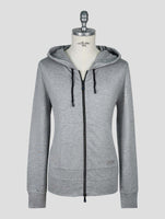 Kiton Knt Gray Viscose Ea Sweater Full Zip