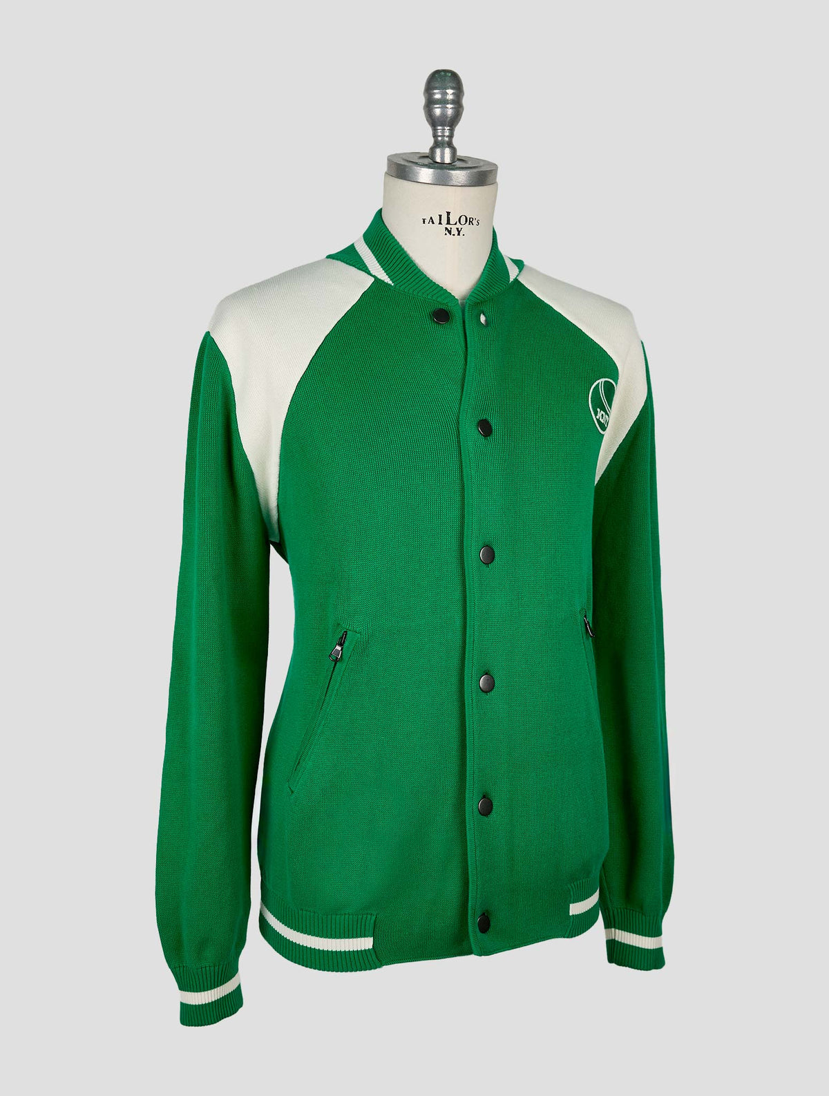 Kiton knt Green White Cotton Coat