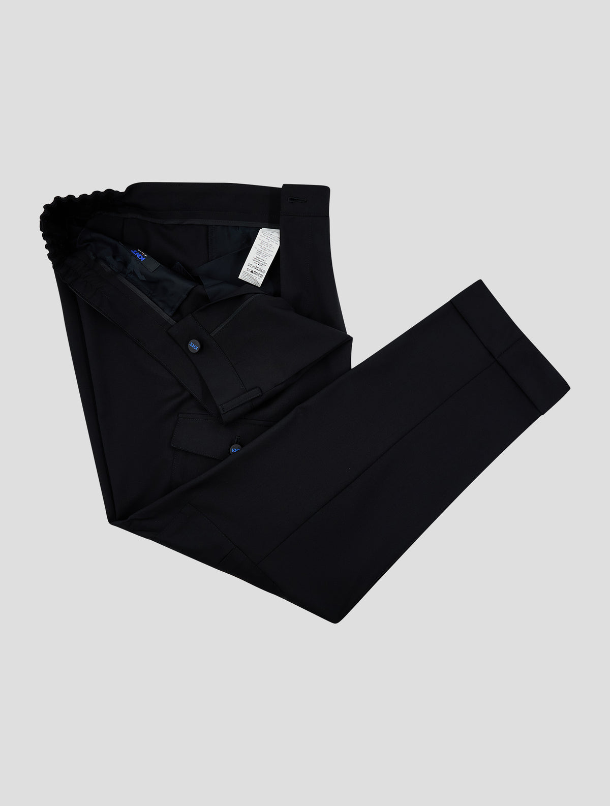 Kiton Knt Black Wool Dress Pants