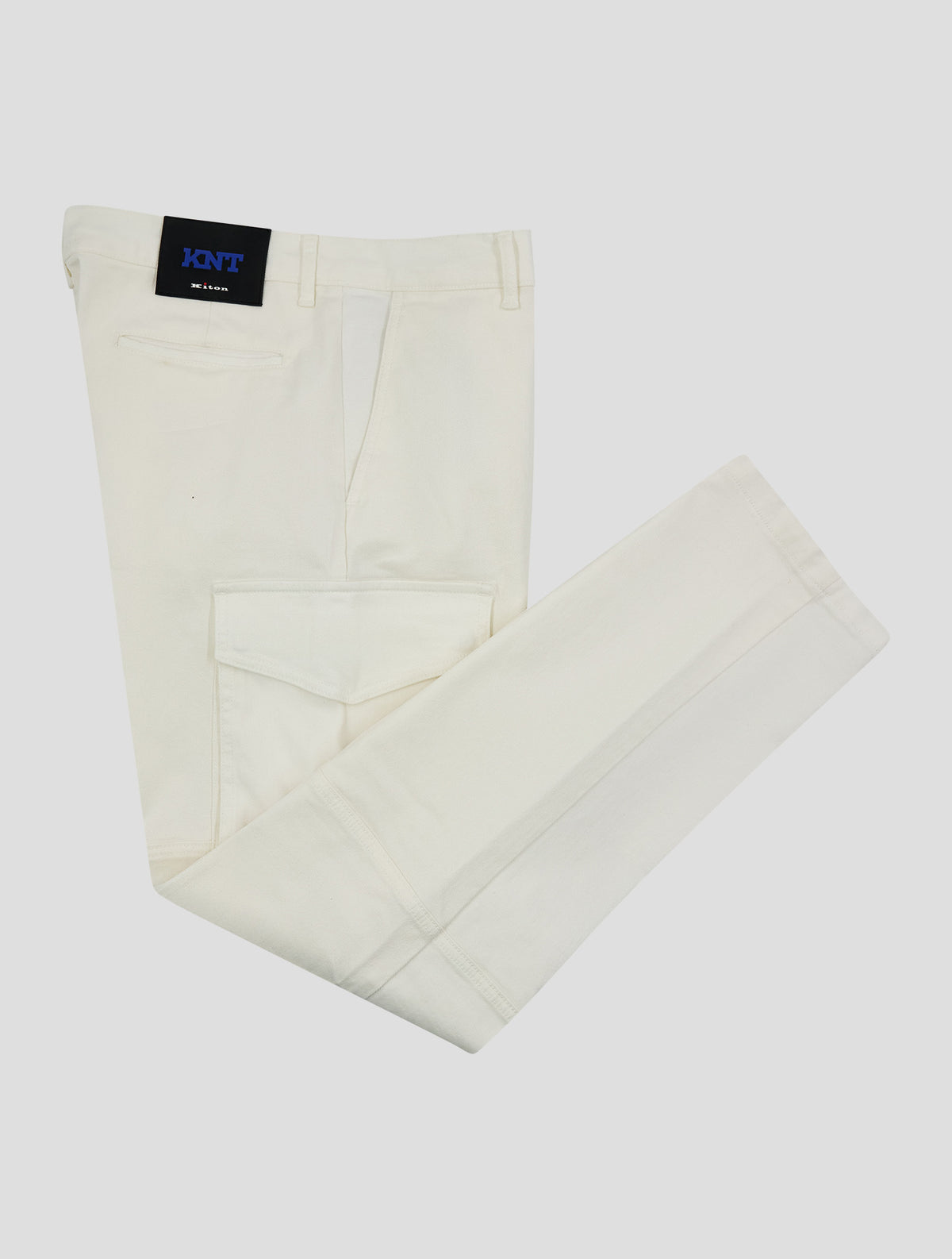 Kiton Knt White Cotton Ea Cargo Jeans