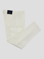 Kiton Knt White Cotton Ea Cargo Jeans