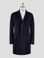 Kiton Knt Dark Blue Cashmere Pa Overcoat